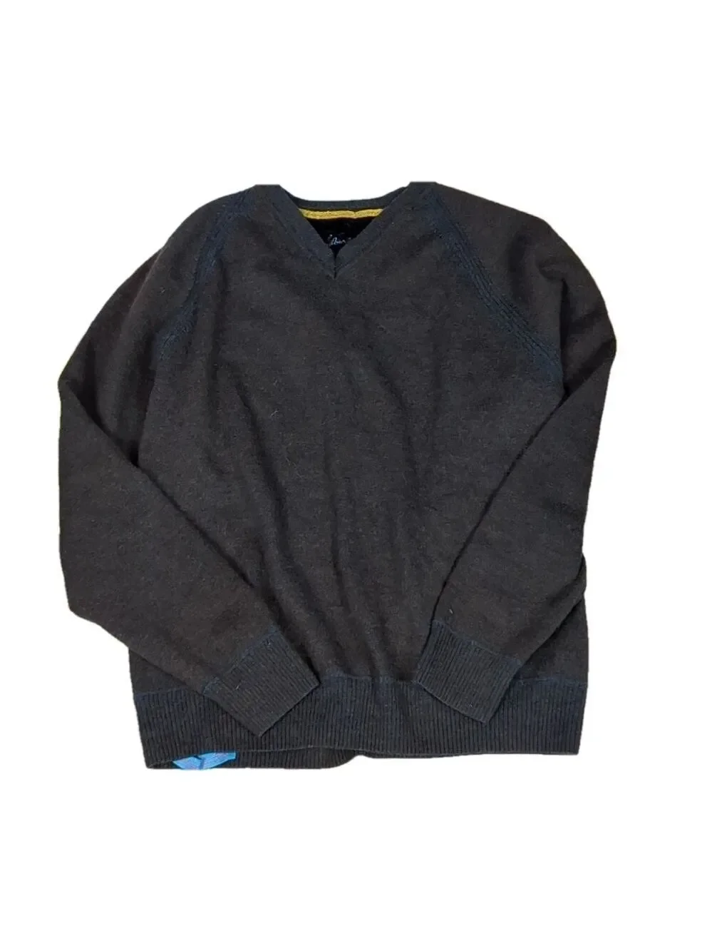 Robert graham brown long sleeve wool sweater classic fit size medium